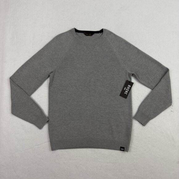 Rhone Mens Dubliner Crewneck Sweater S Gray Heather $118 NWT - Picture 3 of 12